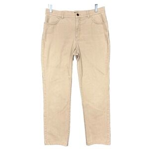 Lafayette 148 Jeans Womens 6 Khaki Tan‎ Straight Leg Cotton Stretch Pants Slims